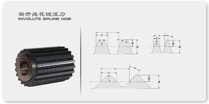 漸開(kāi)線花鍵滾刀基本形式與尺寸
